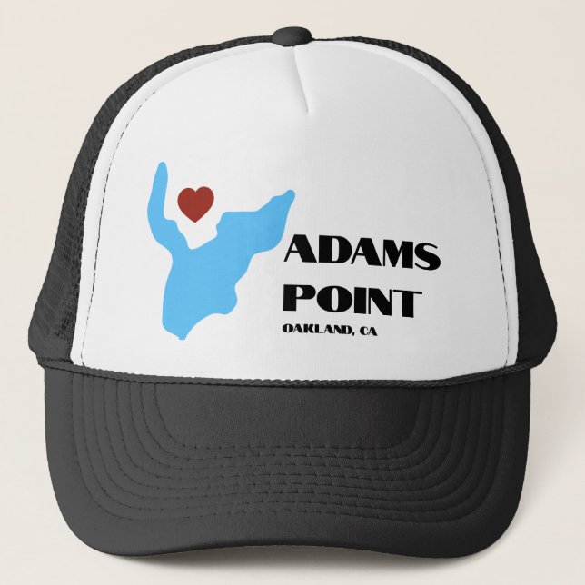 Adams Point / Lake Merritt Trucker Hat Truckerkappe (Vorderseite)