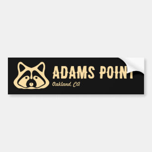 Adams Point Waschbär-Aufkleber Autoaufkleber