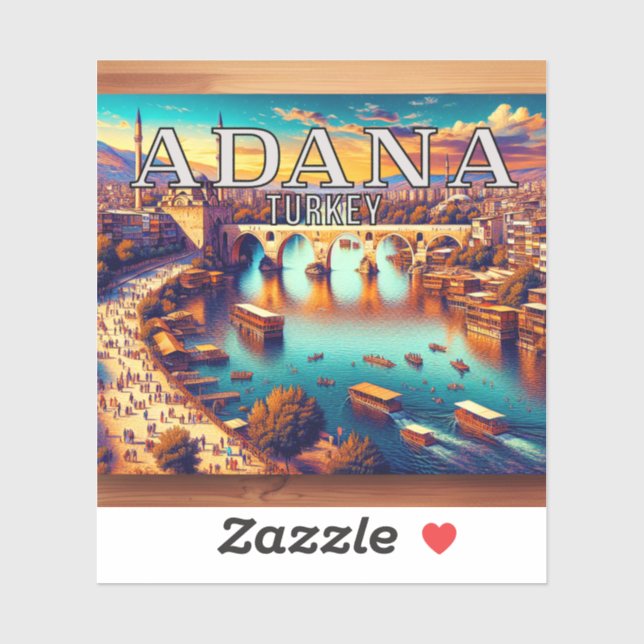 Adana Turkey 3 Inch Vinyl Sticker (Blatt)