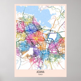 Adana Türkiye City Map Poster