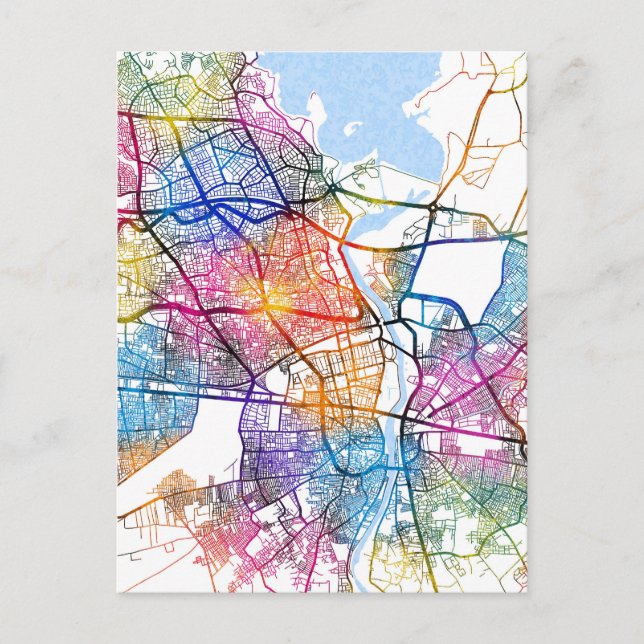 Adana Türkiye City Map Postkarte (Vorderseite)