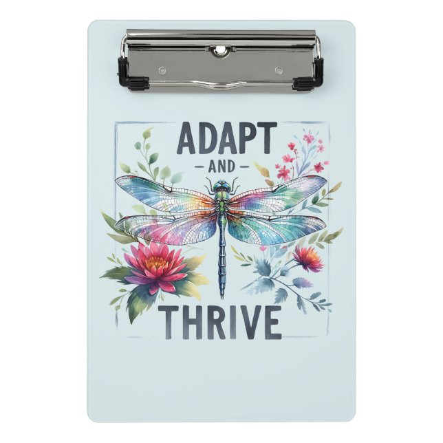 Adapt and Thrive - Artistic Dragonfly Mini Klemmbrett (Vorderseite)