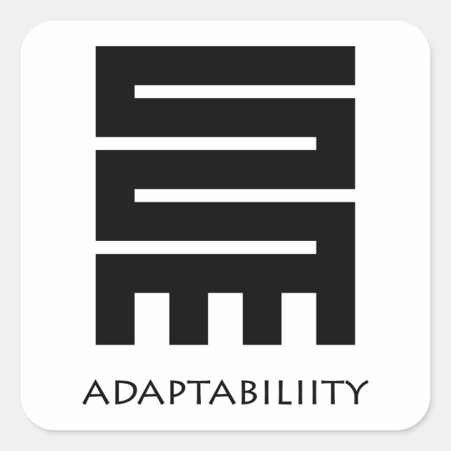 Adaptabilité ( Nkyinkyim ) Sticker Symbole Adinkra (Devant)