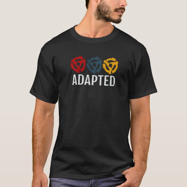 Adaptierte Platten Clip Vintag Vinyl T-Shirt (Vorderseite)