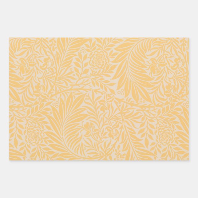 Adaptiertes William Morris-Larkspur-Muster Geschenkpapier Set (Vorderseite)