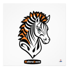 Adaptives ZebraLeon - Illustration Acrylwandkunst Fotodruck