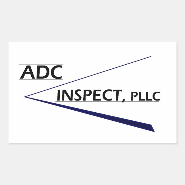 ADC Inspection Logo Rechteckiger Aufkleber (Vorderseite)