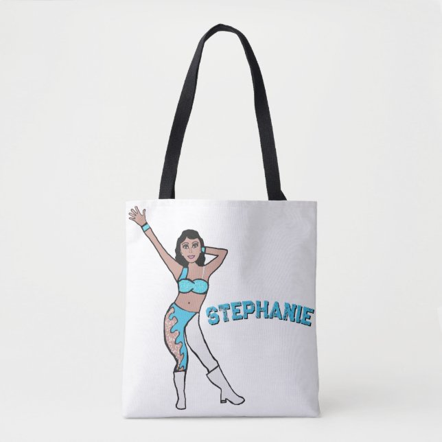 Add A Name Aqua Swirl #2 Tasche (Vorderseite)