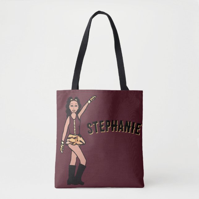 Add a Name Maroon Tiger Style #2 Tasche (Vorderseite)