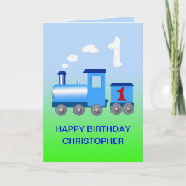Add a name to a 1st birthday card karte