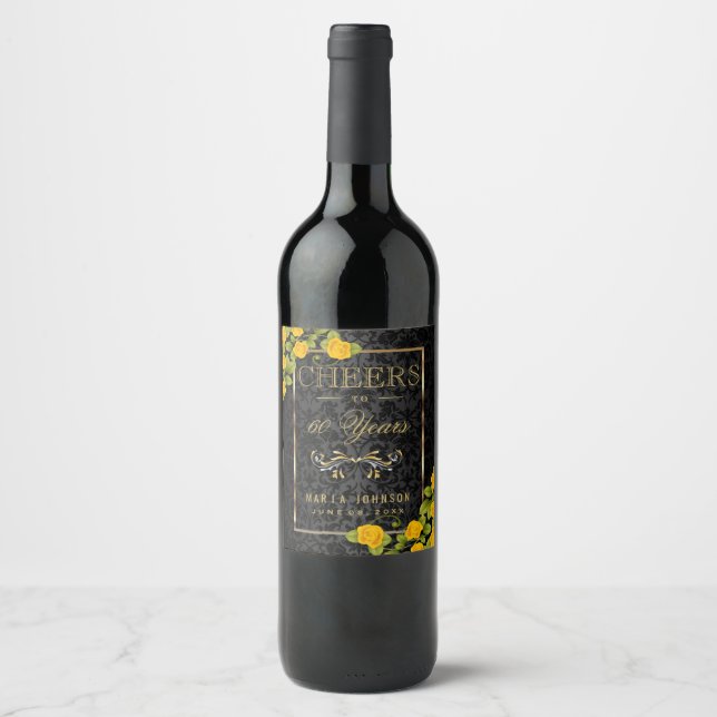 "ADD AGE" Years - Jeglicher Geburtstag Weinetikett (Vorderseite)