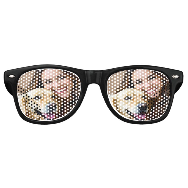 Add Golden Retriever Photo Personalize Partybrille (Vorderseite)