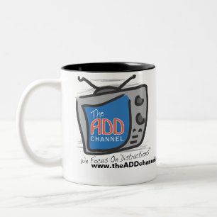 ADD-Kanal - Wir konzentrieren uns auf Ablenkungen Zweifarbige Tasse