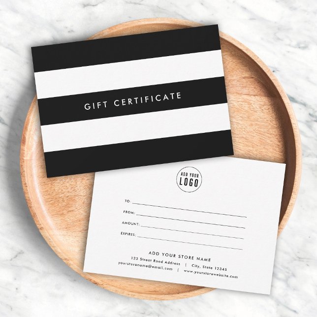 Add Logo Stripes & Custom Color Gift Certificate (Von Creator hochgeladen)