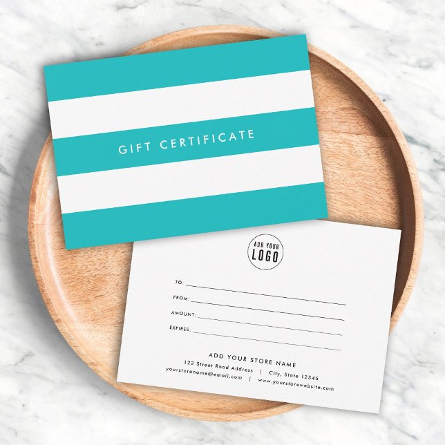 Add Logo Stripes & Custom Color Gift Certificate (Von Creator hochgeladen)