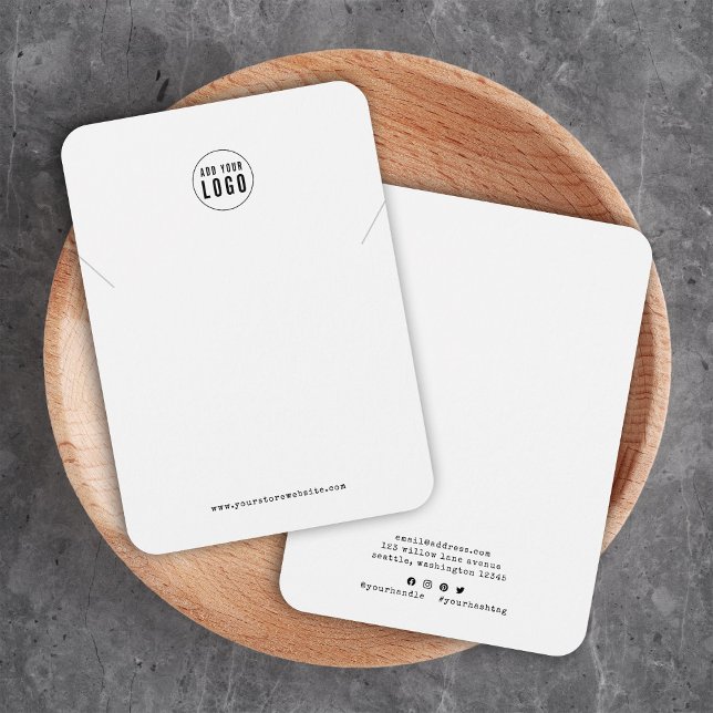 Add Logo Typewriter Necklace Display Card (Créateur téléchargé)