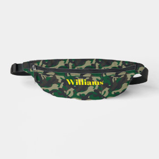 Add Name | Custom Army Green Military Camouflage Bauchtasche