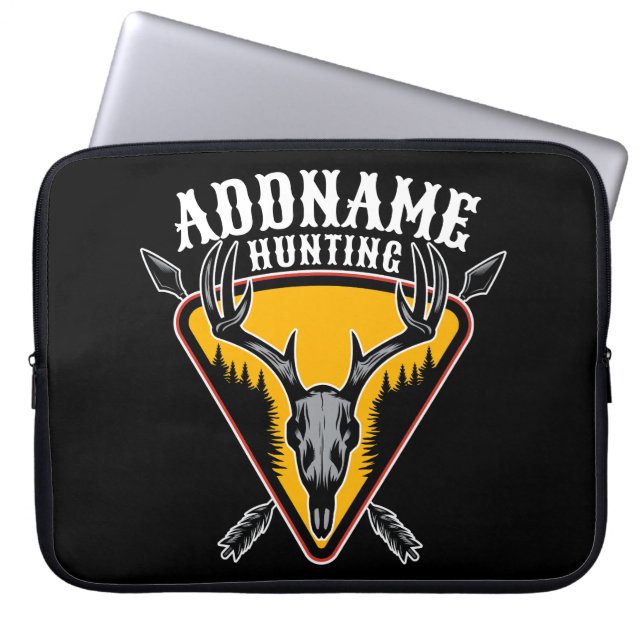 ADD NAME Junter Elk Skull Big Antlers Hirsche Jagd Laptopschutzhülle (Vorderseite)