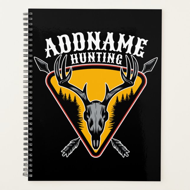 ADD NAME Junter Elk Skull Big Antlers Hirsche Jagd Planer (Vorderseite)