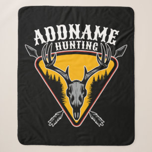 ADD NAME Junter Elk Skull Big Antlers Hirsche Jagd Sherpadecke