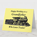 Add Name Personalize Railway Grandfather Birthday Karte<br><div class="desc">Change ANY of the text - the grandfather name that you use - Granpa, Poppy, Opa, etc. . . Change ANY of the Text Lines - make it for Birthday, Christmas or any celebration, Add One Name or many names - - - AND Don't forget the extra lines on the...</div>
