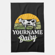 ADD NAME Sunset Dairy Farm Grazing Holstein Kuh