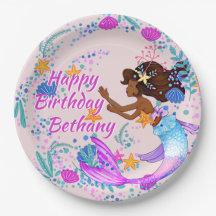 Add Name Text Mermaid Pink Mauve Aqua Party