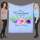 Add or Edit Names This Grandma Is Loved By Floral  Fleecedecke<br><div class="desc">What Grandma could resist this lovely blanket - Change the Grandmother name to the one you use, Add a list of all the kids for this pillow . . . . See my Store for lots more Personalized Grandparent Gifts - ALL TEXT on ALL ITEMS is customizable so you can...</div>