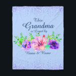 Add or Edit Names This Grandma Is Loved By Floral  Fleecedecke<br><div class="desc">What Grandma could resist this lovely blanket - Change the Grandmother name to the one you use, Add a list of all the kids for this pillow . . . . See my Store for lots more Personalized Grandparent Gifts - ALL TEXT on ALL ITEMS is customizable so you can...</div>