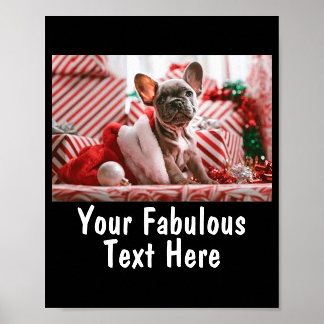 Add Photo And Text V Neck Red  Poster (Vorne)
