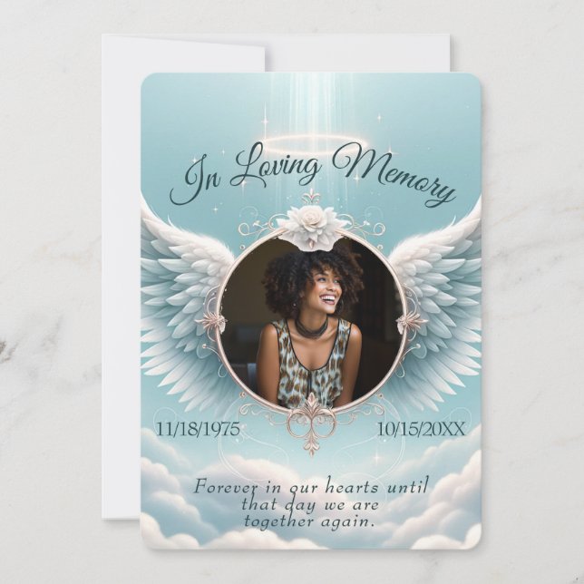 Add Photo Custom Memorial Einladung (Vorderseite)