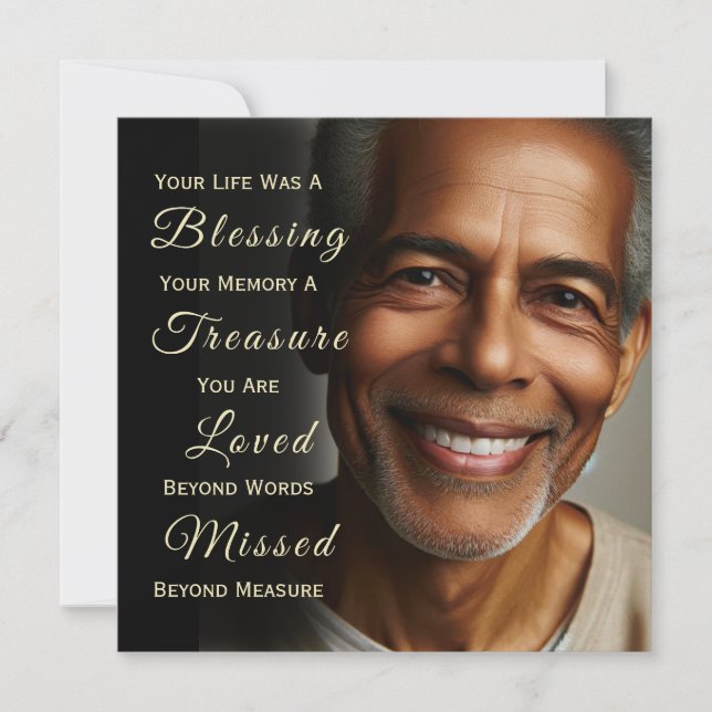 Add Photo Custom Memorial Invitation Einladung (Vorderseite)