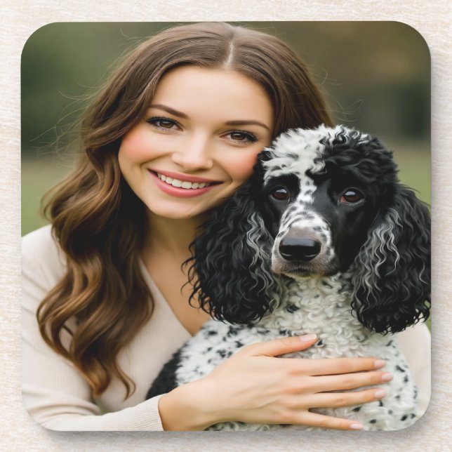 Add Poddle Photo Personalize Customize Getränkeuntersetzer (Vorderseite)