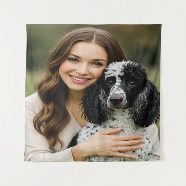 Add Poddle Photo Personalize Customize Wandteppich (Vorderseite)