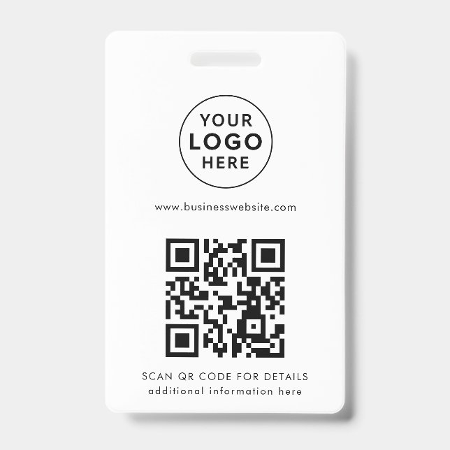 Add QR Code and Business Logo Custom Ausweis (Vorderseite)
