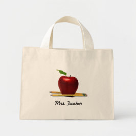 ADD Teachers NAME Tote Bag Mini Stoffbeutel