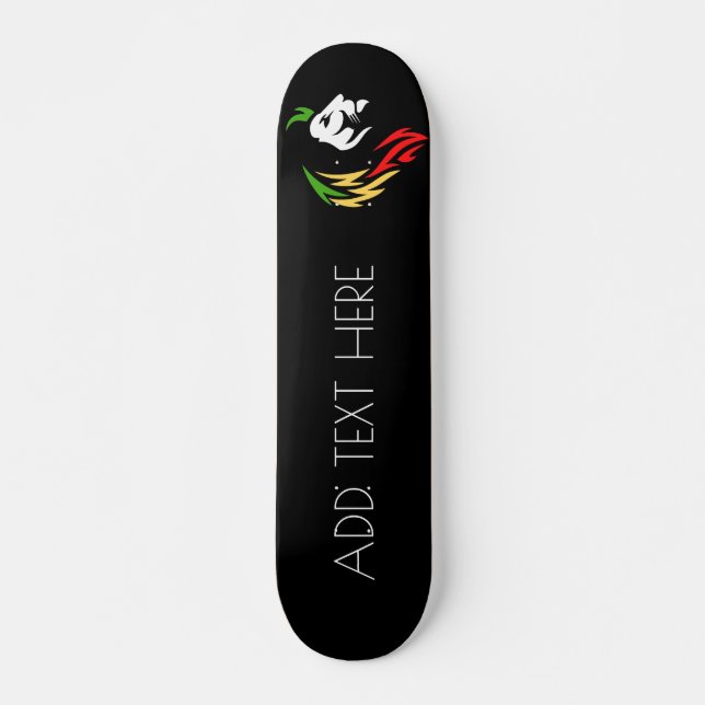 ADD TEXT Lion  Skateboard (Vorne)