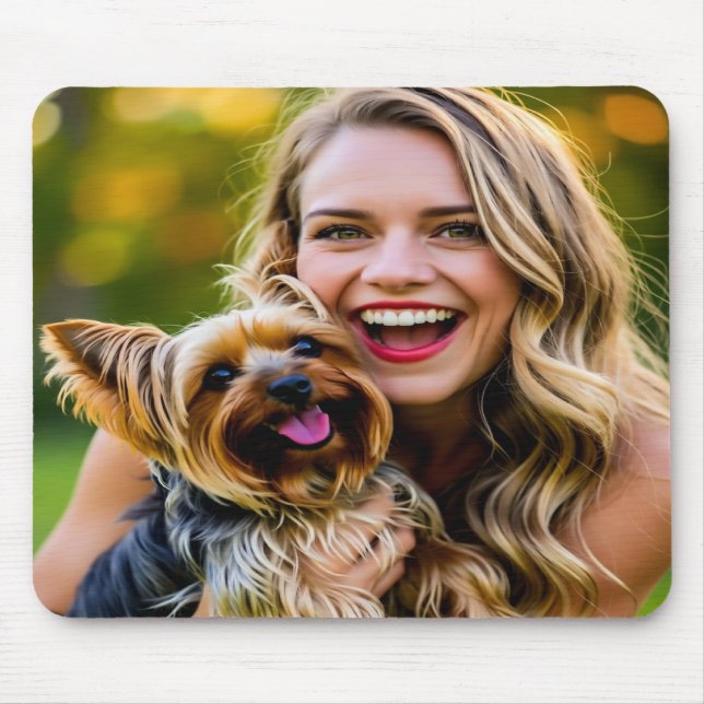 Add Yorkshire Terrier Photo Personalize Mousepad (Vorne)