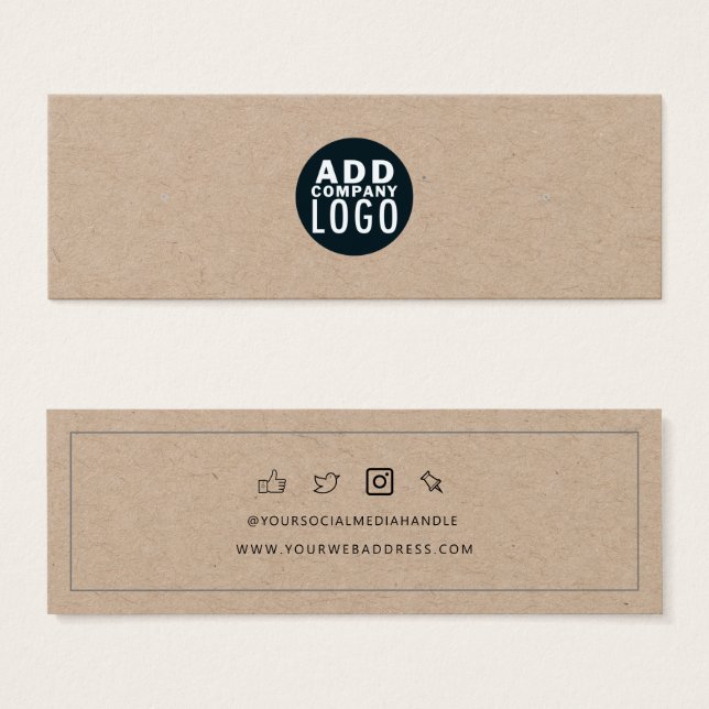 Add Your Brand Logo Stud Earring Display Card (Vorne & Hinten)