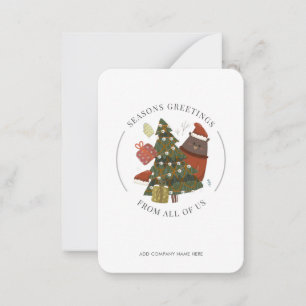 Add Your Business Logo Budget Corporate Weihnachte Mitteilungskarte