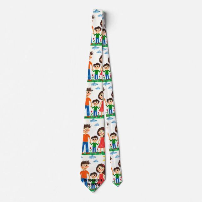 Add your Child's Artwork to this  Krawatte (Vorderseite)