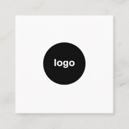 Add your custom logo circle  white quadratische visitenkarte