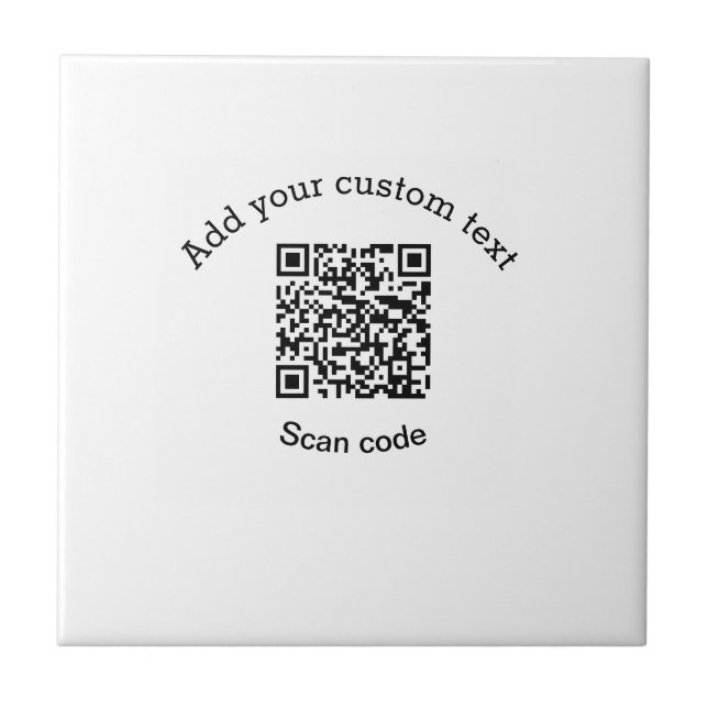 Add your custom text scan QR code business  Fliese (Vorderseite)