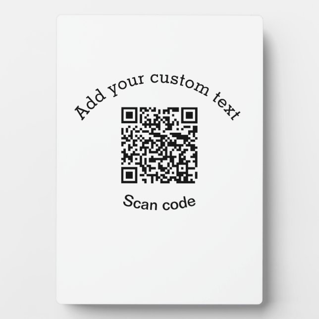 Add your custom text scan QR code business  Fotoplatte (Vorderseite)