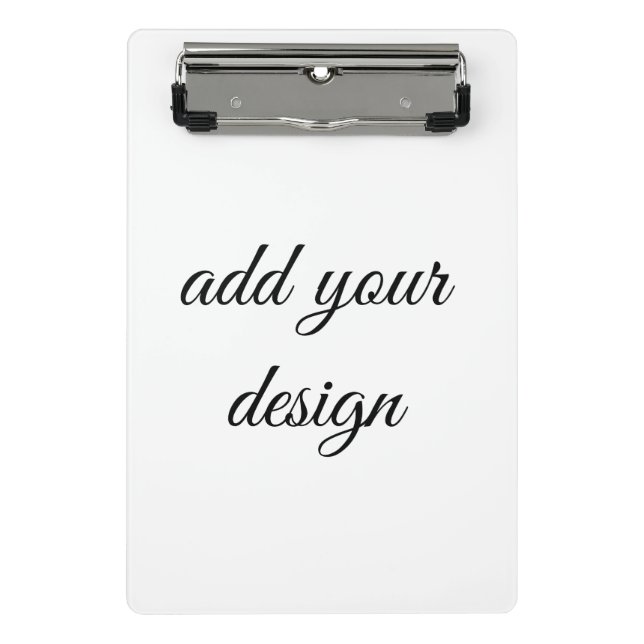 Add Your Design Mini Klemmbrett (Vorderseite)