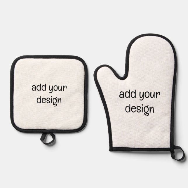 Add Your Design Ofenhandschuh & Topflappen-Set (Vorderseite)