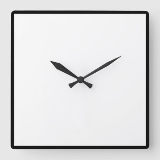 Add Your Image and/or message Quadratische Wanduhr