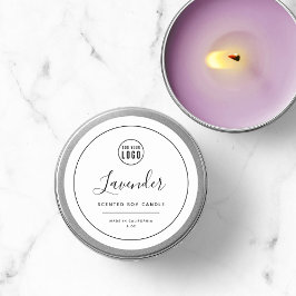 Add Your Logo Black Border Round Product Label Runder Aufkleber