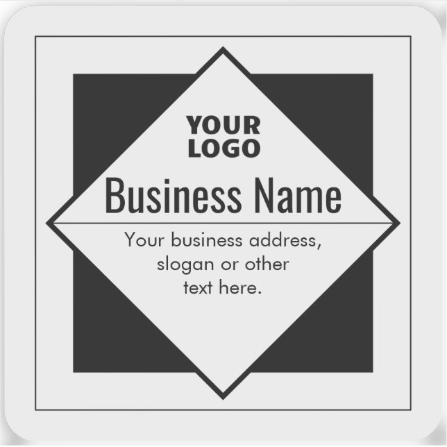 Add Your Logo Customizable Template Aufkleber (Vorderseite)