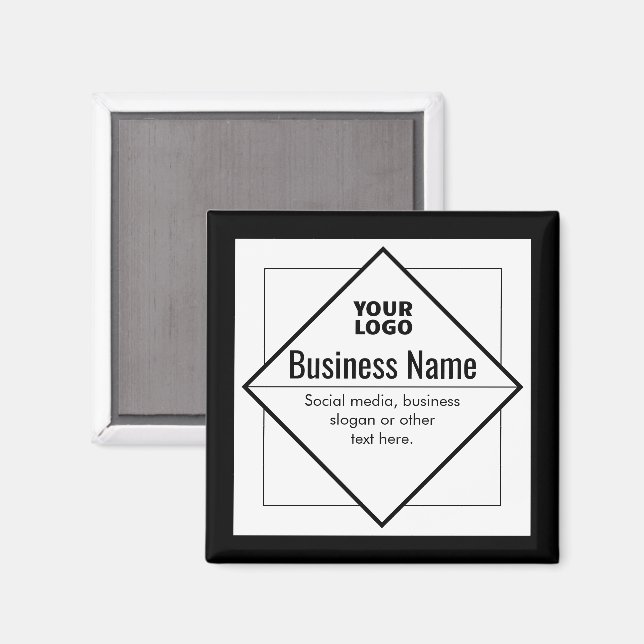 Add Your Logo Customizable Template Magnet (Vorderseite/Rückseite)